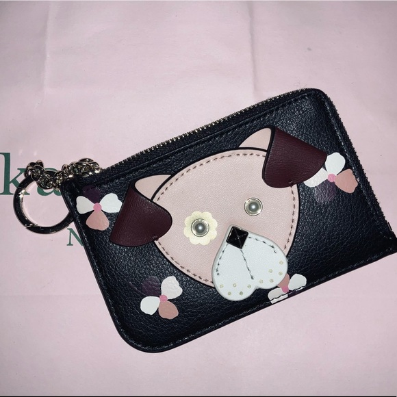 Kate Spade Doggie Leather Keychain card holder - Picture 6 of 9